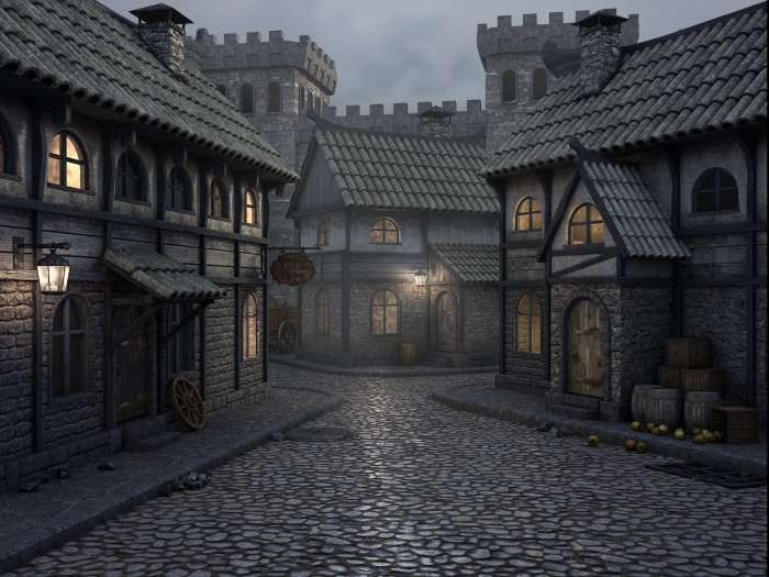Улицы средневекового города (67 картинок) 45