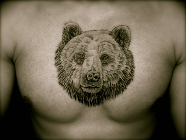 Медведь на груди