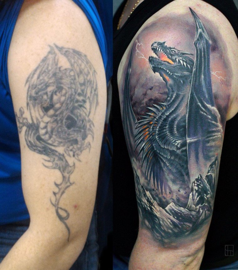 Дракон татуировка