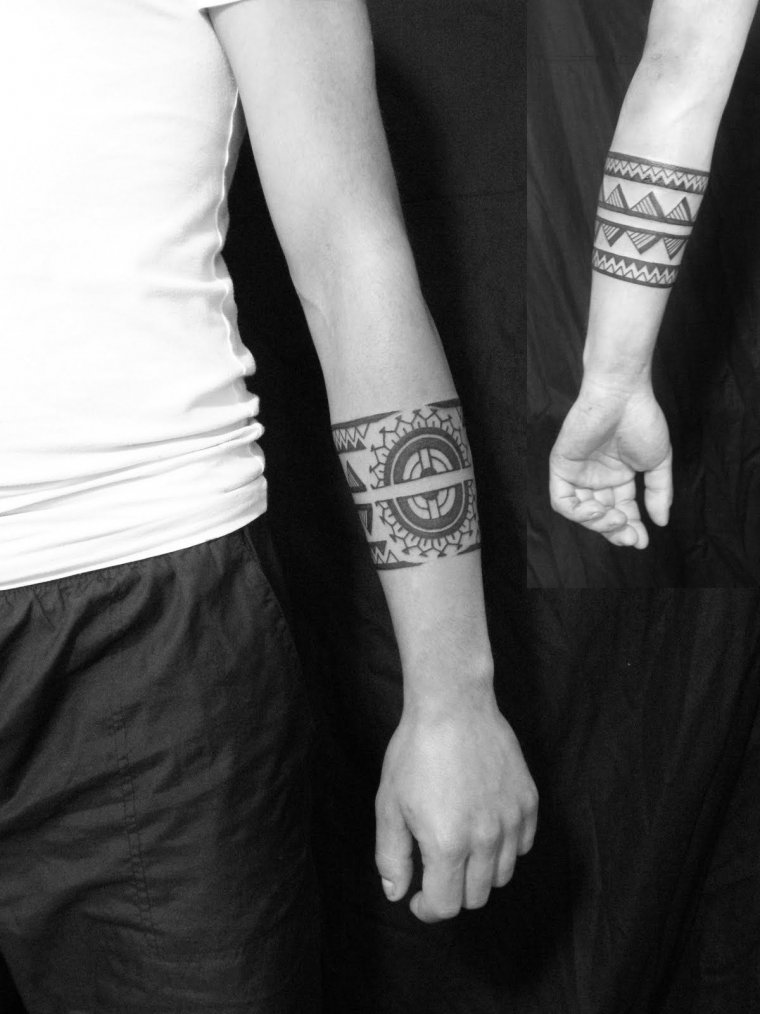 Парные тату браслеты (37 фото) 20 тату