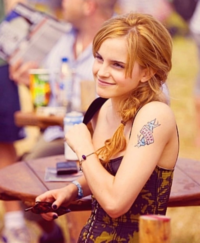 Тату Эммы Уотсон - подборка (47 фото) 3