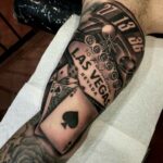 Татуировки в стиле казино для мужчин (66 фото) 42 тату