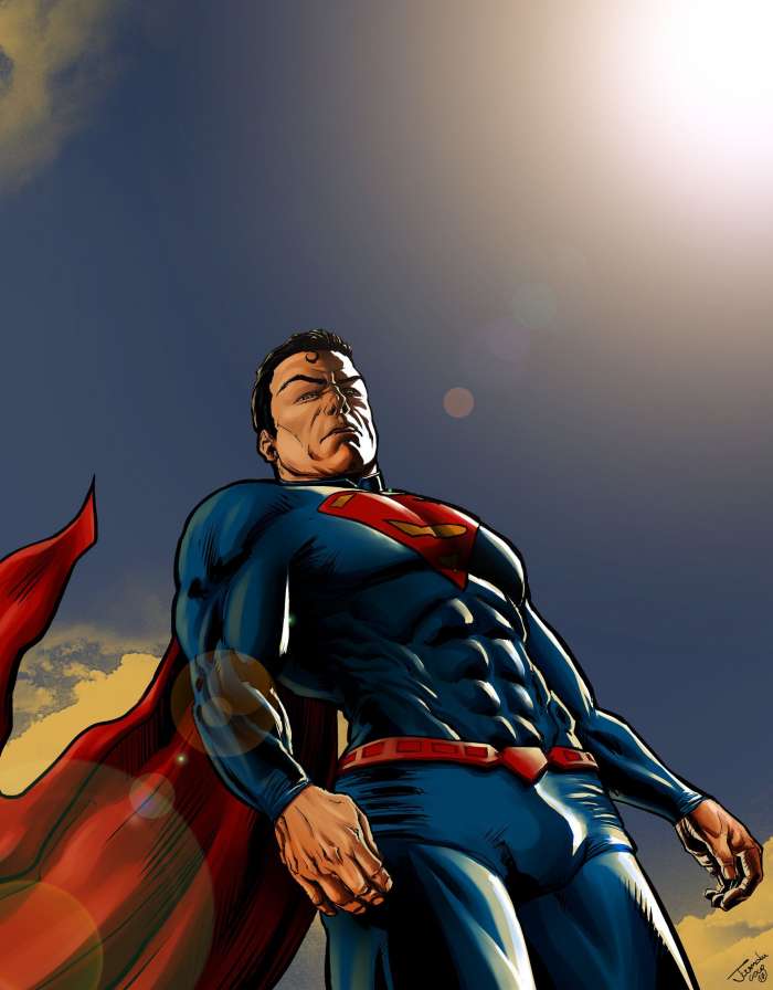 Арты на тему "Супермен" (50 рисунков) 30