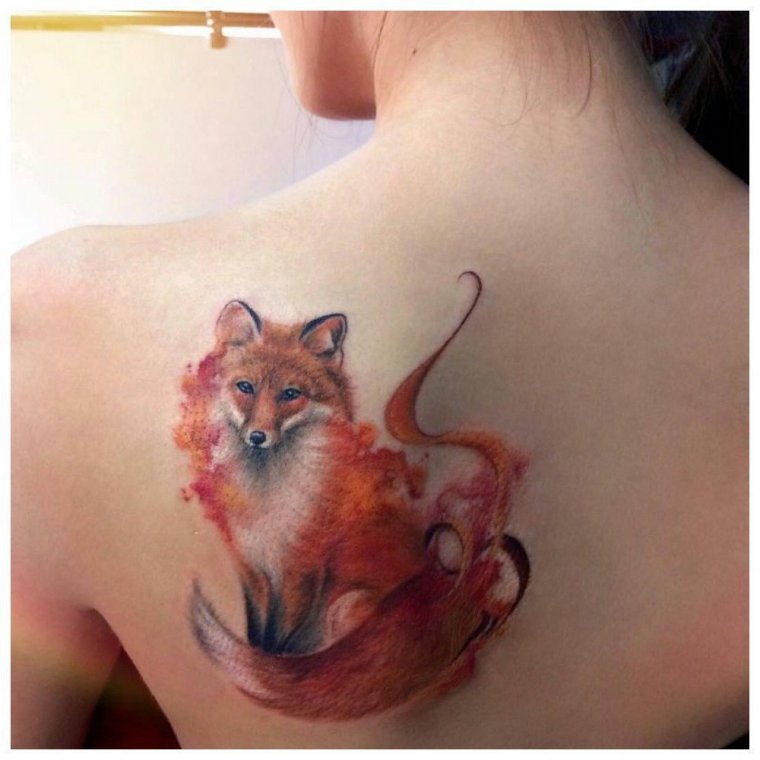 Татуировка лиса