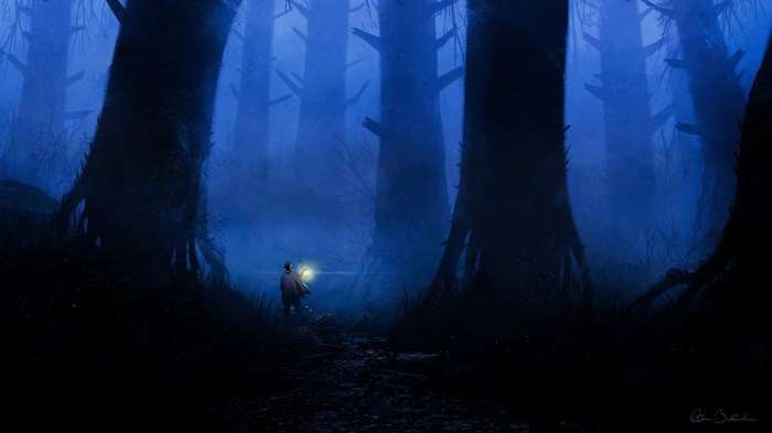Арты: Ночной лес (45 фото) 26