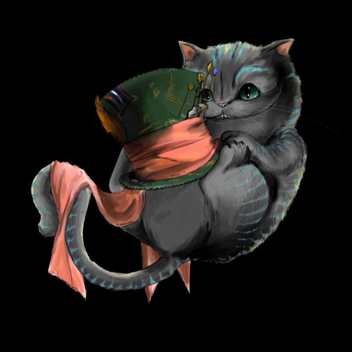 Чеширский кот на рисунках 6