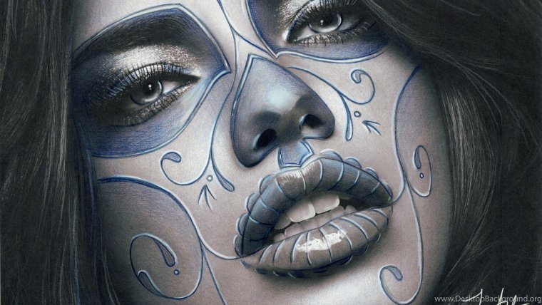 Тату эскизы на лице (48 фото) 39 Чикано эскизы девушек