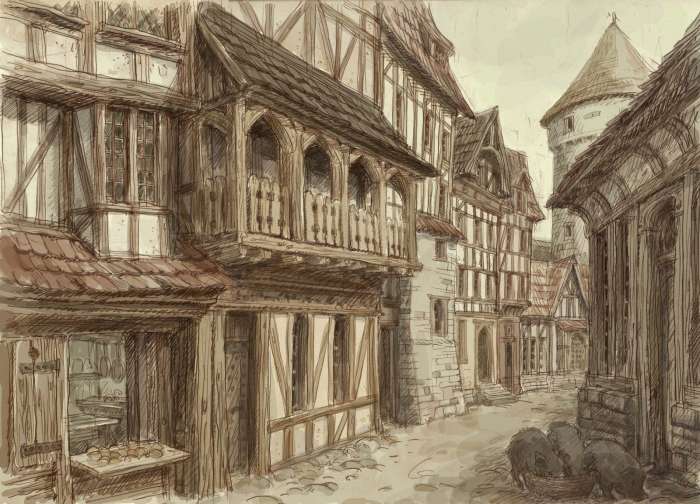 Улицы средневекового города (67 картинок) 40