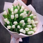 Белые тюльпаны - подборка букетов (63 фото) 68