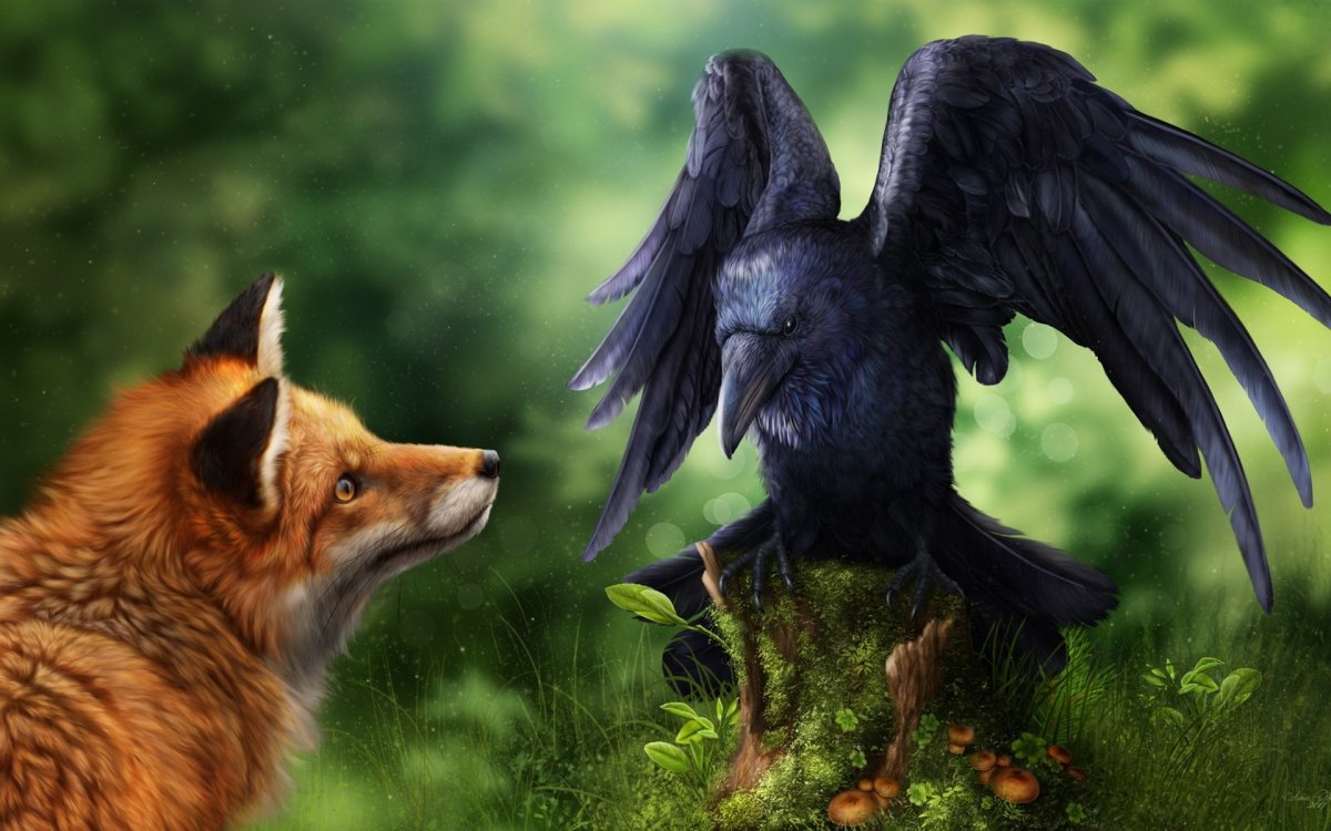 ФОТО: Ворона и лисица 2