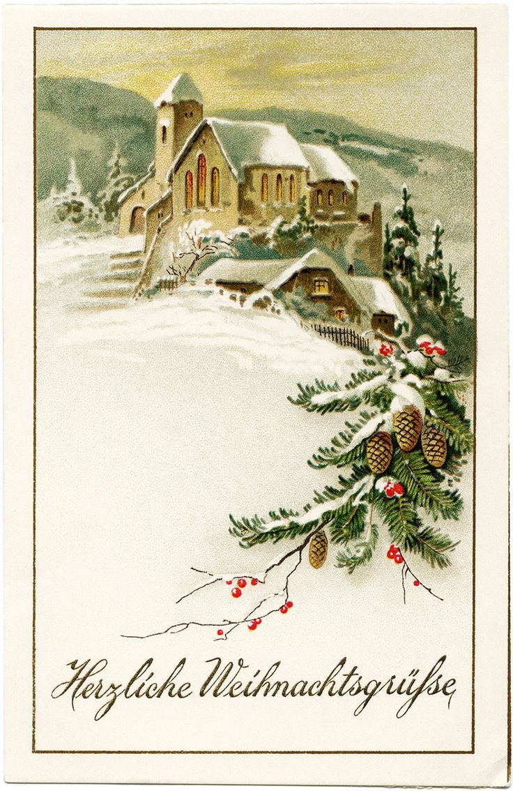 Поздравительные открытки с Рождеством на немецком 5