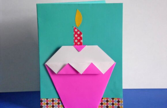Открытка оригами — прикольные поздравления