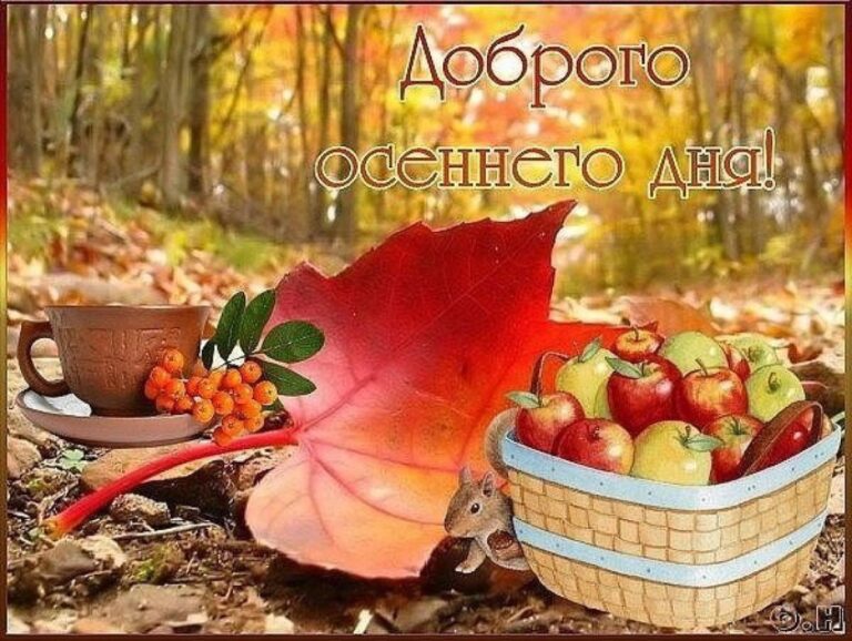 Хорошего осеннего дня - красивые открытки 127 открытки
