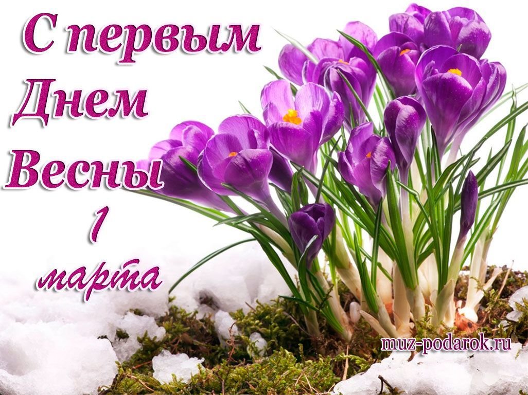 Поздравления с первым днем весны - подборка открыток 4 открытки