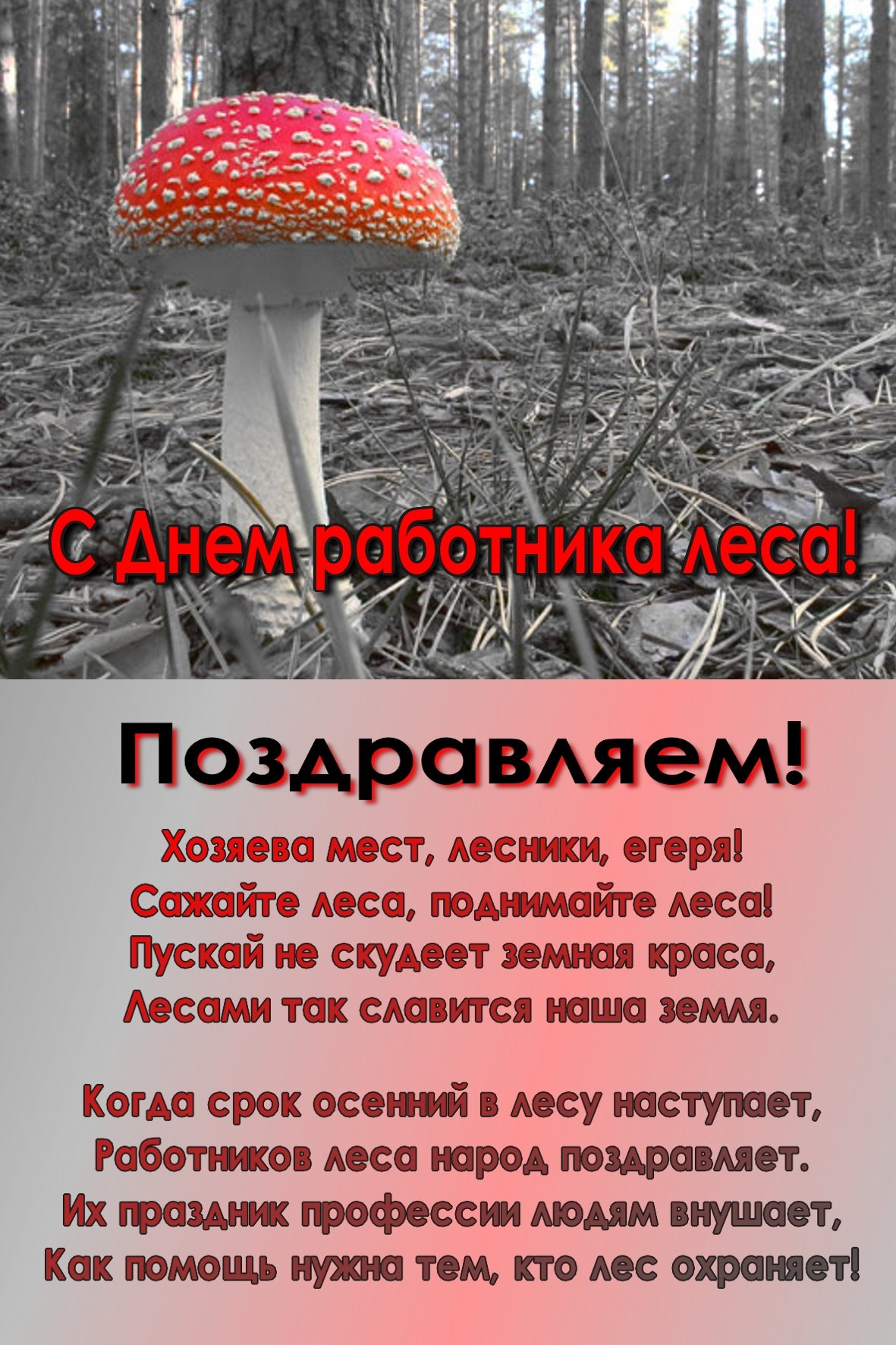 С днем работников леса - прикольные открытки 10 открытки