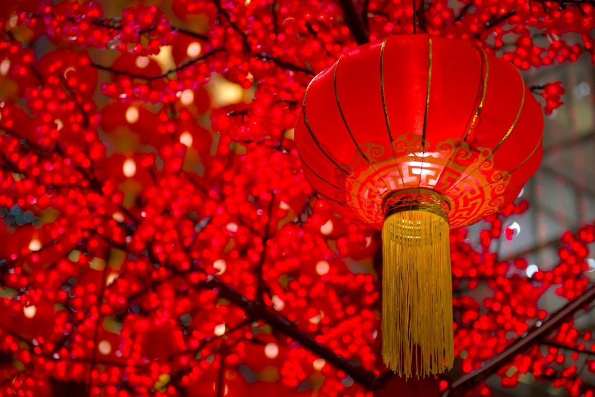 Открытки - поздравление с китайским новым годом: классические 19