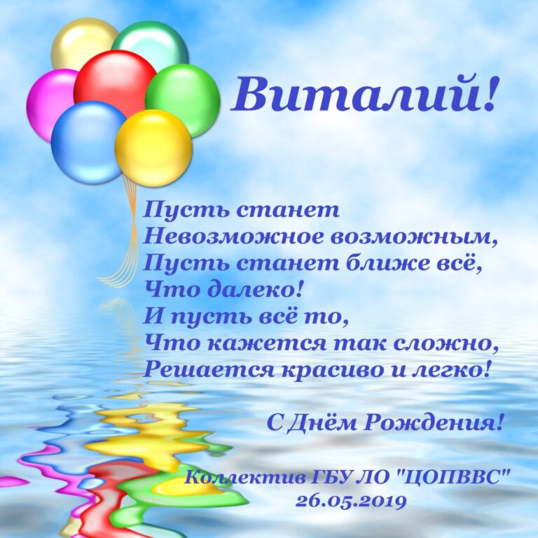 С днем рождения Виталий - красивые поздравления 295 открытки