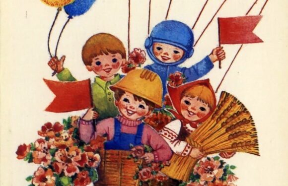 Старые советские открытки с 1 мая