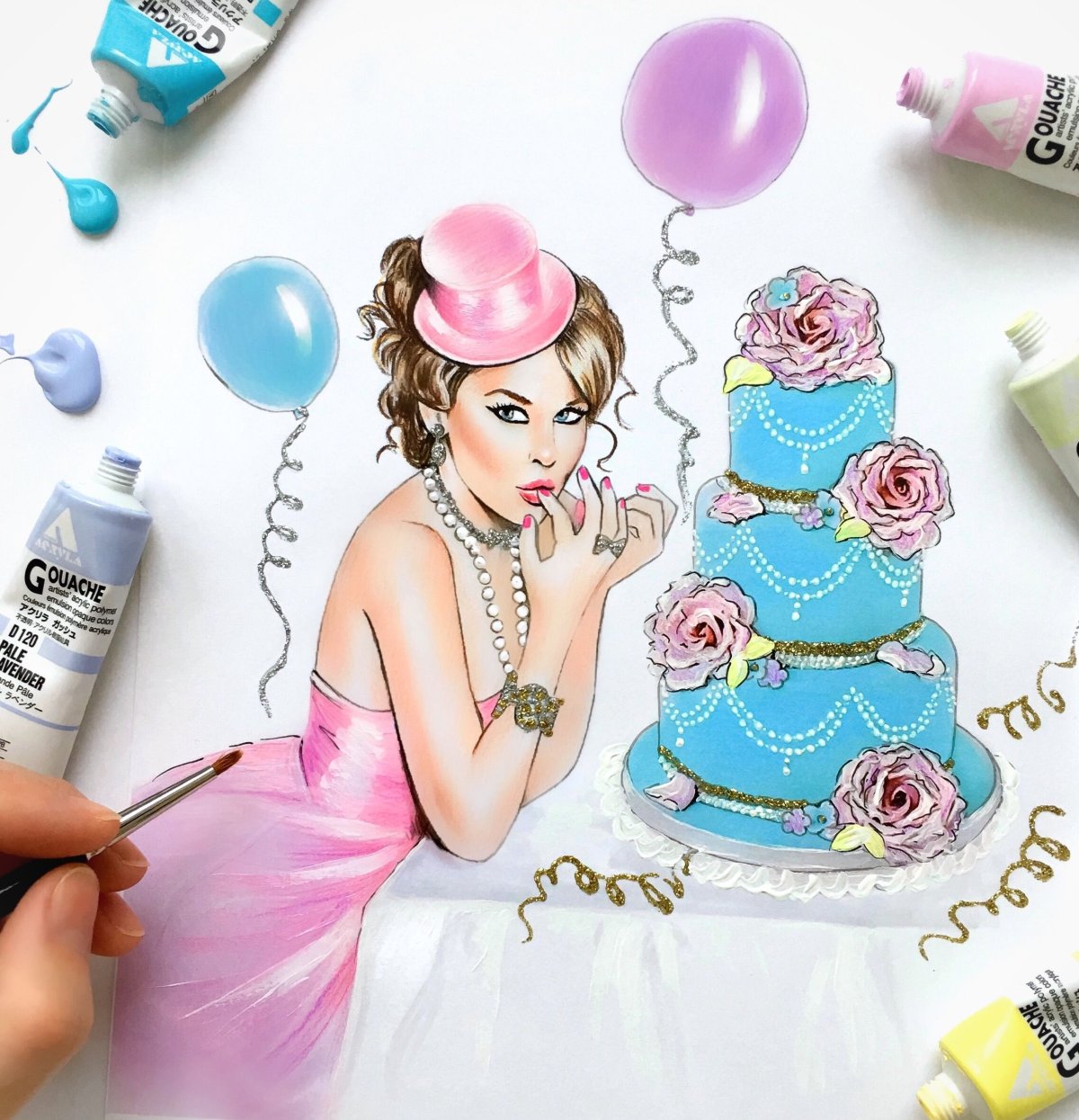 Поздравления с днем рождения девушке: подборка гламурных открыток 6 открытки