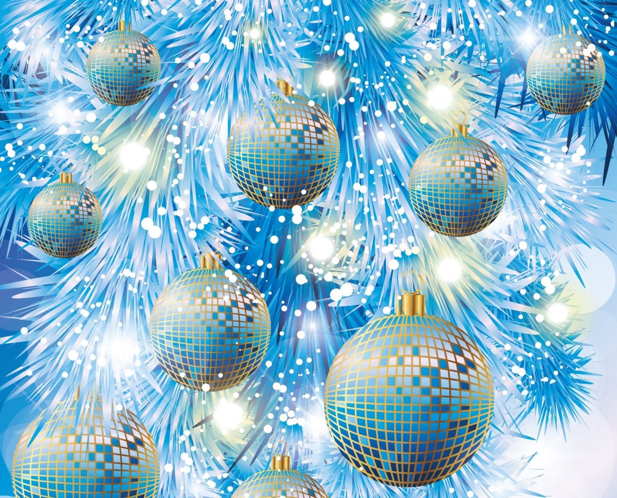 Открытки новогодние с елочными шариками 16 открытки