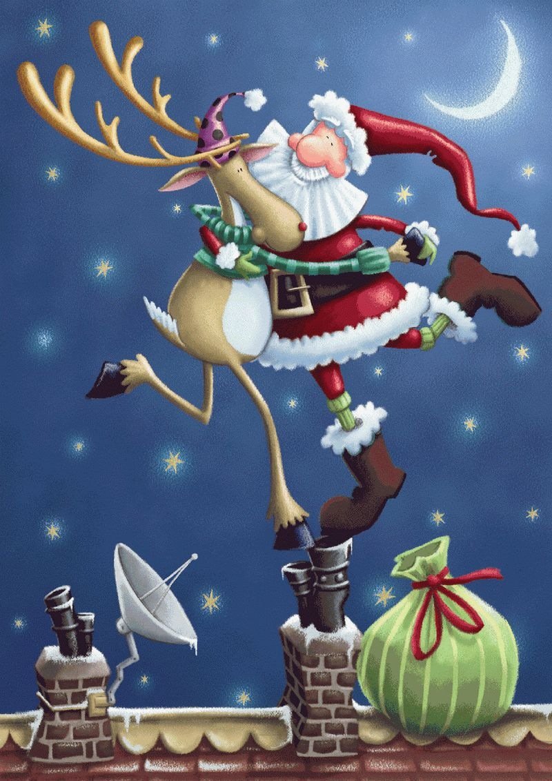 Прикольные рождественские открытки и поздравления 6 открытки