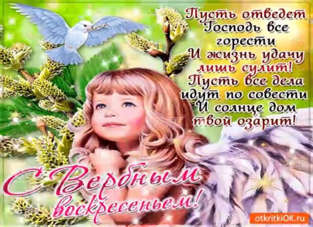 С Вербным воскресеньем - открытки 27 Мейн-кун