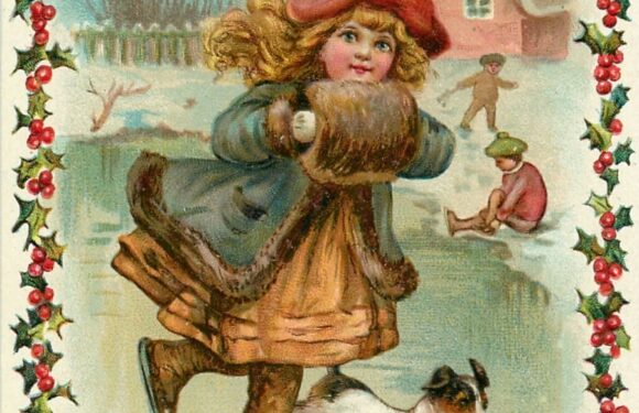 Рождественские ретро открытки — милые